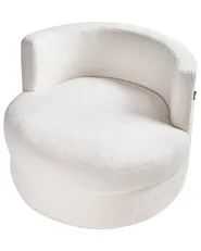 Drehsessel DALBY Bouclé Weiß_958791