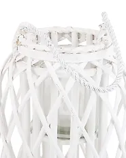Lantern MAURITIUS 30 cm Willow Wood White_734179