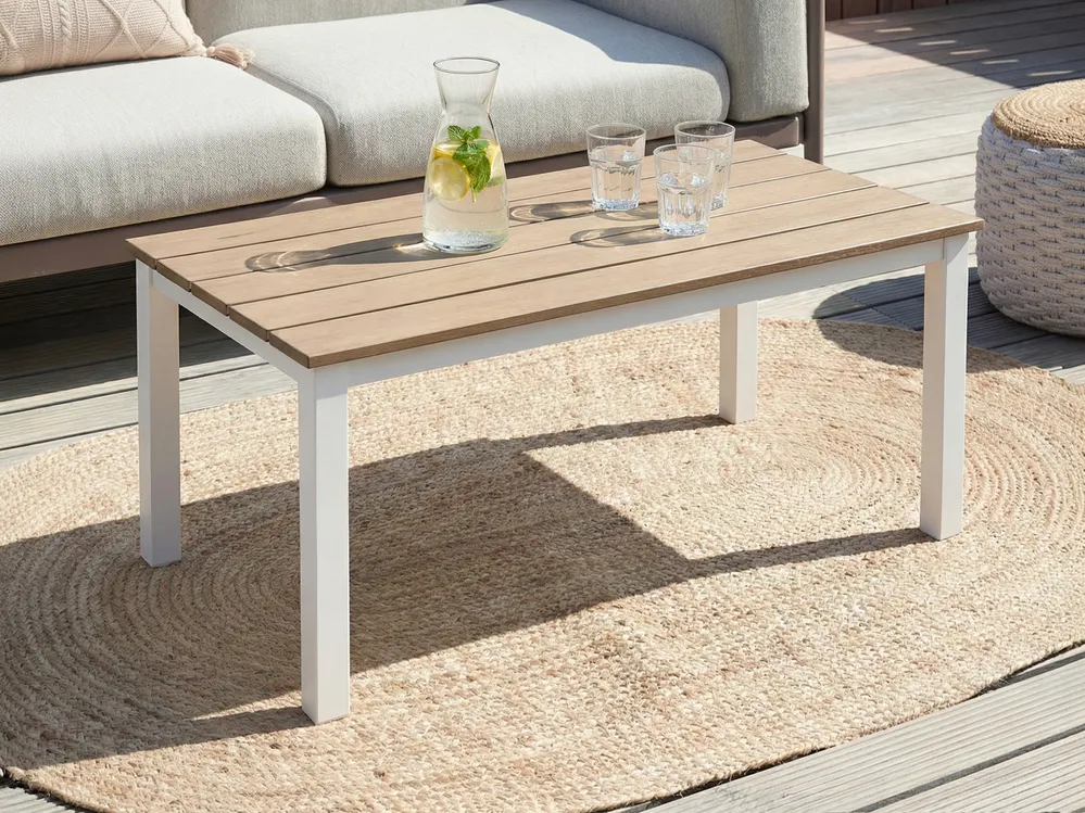 Gartentisch MESSINA 100 cm 52 cm Weiß