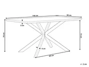 Dining Table SPECTRA Dark Brown 140 cm 90 cm_1116512