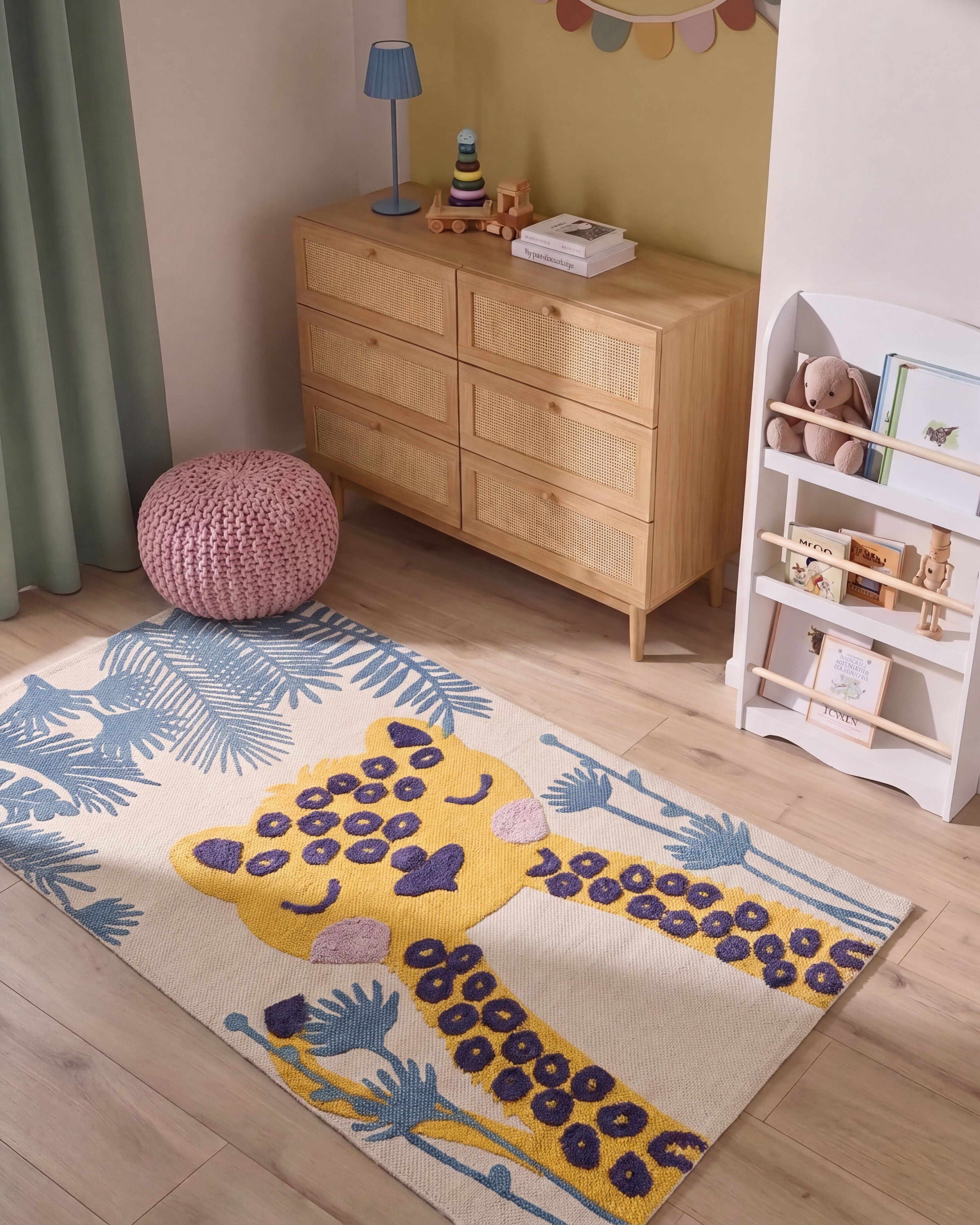 Kinderteppich LUAS Bunt 80 x 150 cm Baumwolle_1182589
