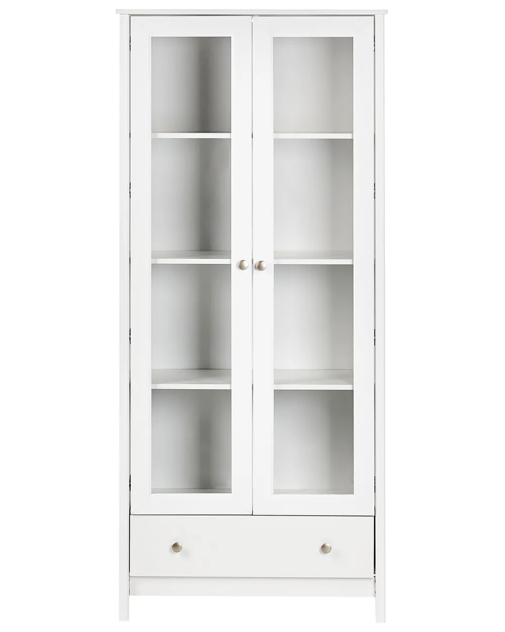 Vitrine mit Glastüren NORNALUP 80 cm Weiß_949958