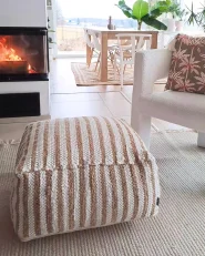 Pouf ALMATTI Stoff Beige_1160449