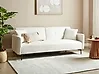 Schlafsofa 3-Sitzer LUCAN Bouclé Cremeweiß
