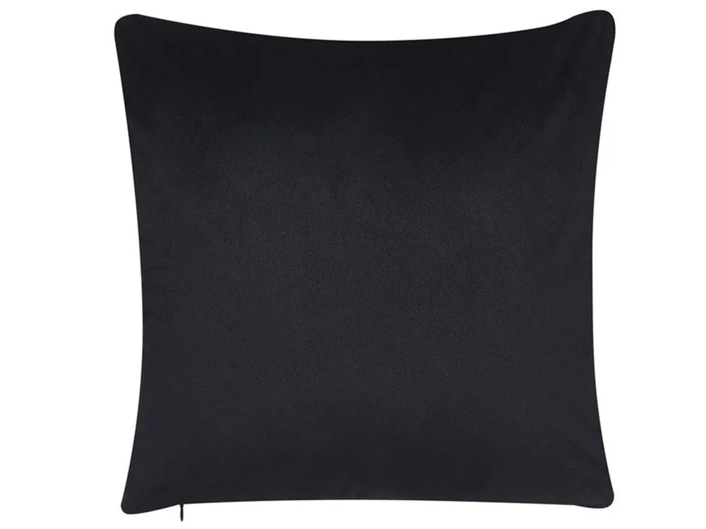 Dekokissen 2er Set TOADFLAX 45 x 45 cm Samtstoff Grün Schwarz Pflanzenmuster_818797