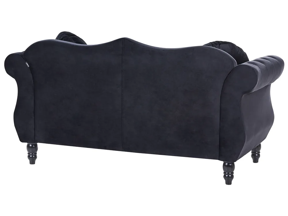 Living Room Set 5 Seater SKIEN Velvet Black_743292