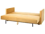 Sofa Bed 3 Seater EKSJO with Storage Velvet Mustard_848900