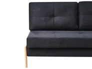 Living Room Set 3 Seater EDLAND with Bench Fabric Black_1040994