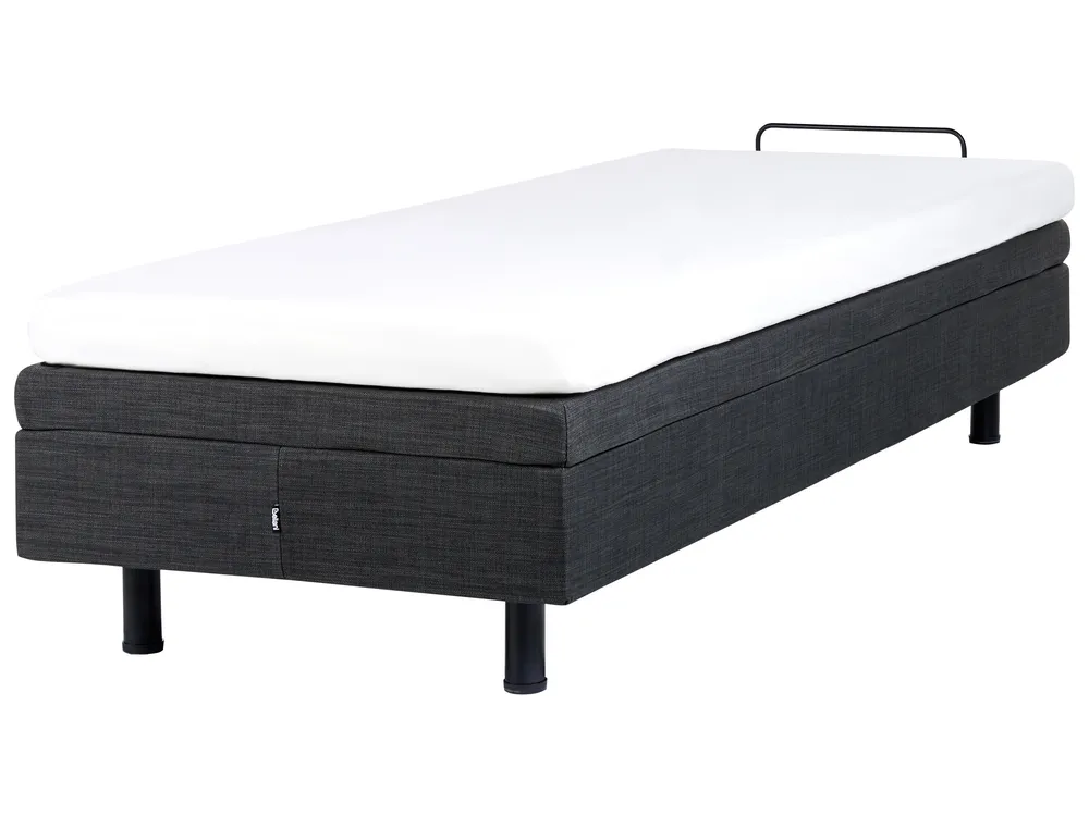 Nastavljiva postelja brez vzglavja Blago DUKE 80 x 200 cm Temno siva_951793