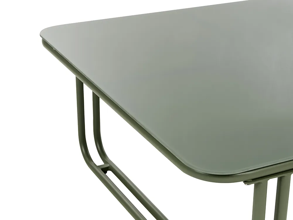 Garden Lounge Set with Table and Ottoman 3 Seater CAMEROTA  Metal Green_1156975