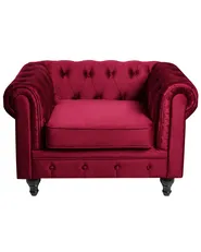 Armchair CHESTERFIELD Velvet Burgundy_778763