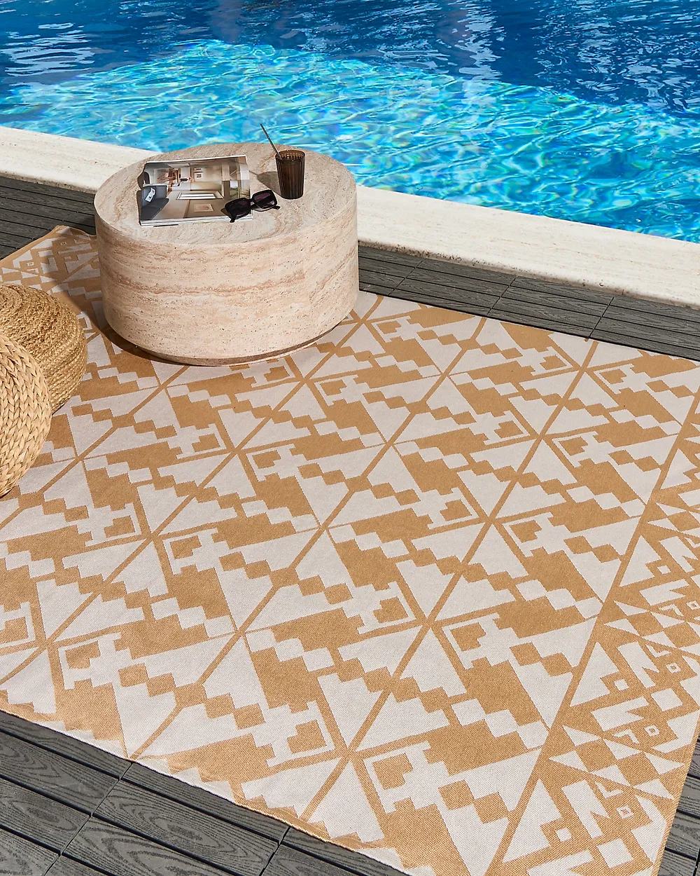 Outdoorteppich BALASORE Beige 80 x 150 cm
