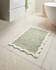 Badematte NANGAL Grün 60 x 90 cm Baumwolle_1025926