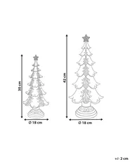 Set van 2 kerstdecoraties HEISKA 30/42 cm Kerstboom Goud_1175627