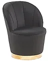 Sessel ALBY Samtstoff Schwarz