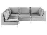 Modular Corner Sofa 4 Seater EVJA Velvet Grey Right Hand_789005