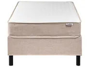 Boxspringbett ohne Kopfteil Stoff COUNTESS 90 x 200 cm Beige_1054081