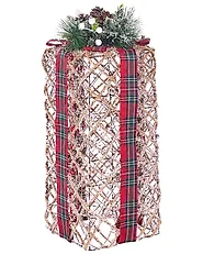 Weihnachtsdekoration 3er Set LED KAUSALA 65/55/45 cm Weihnachtsgeschenke Braun_1179613