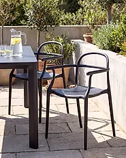 Gartenstuhl 2er Set VIDOR Schwarz_1175260