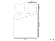Bettwäsche-Set BALLARD 155 x 220 cm Baumwollsatin Blau_803075