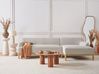 Ecksofa 3-Sitzer SOSJO Stoff Hellbeige linksseitig