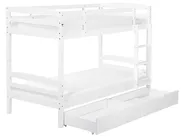 Bunk Bed with Drawers REGAT Pine Wood White 90 x 200 cm (EU Single)_797301