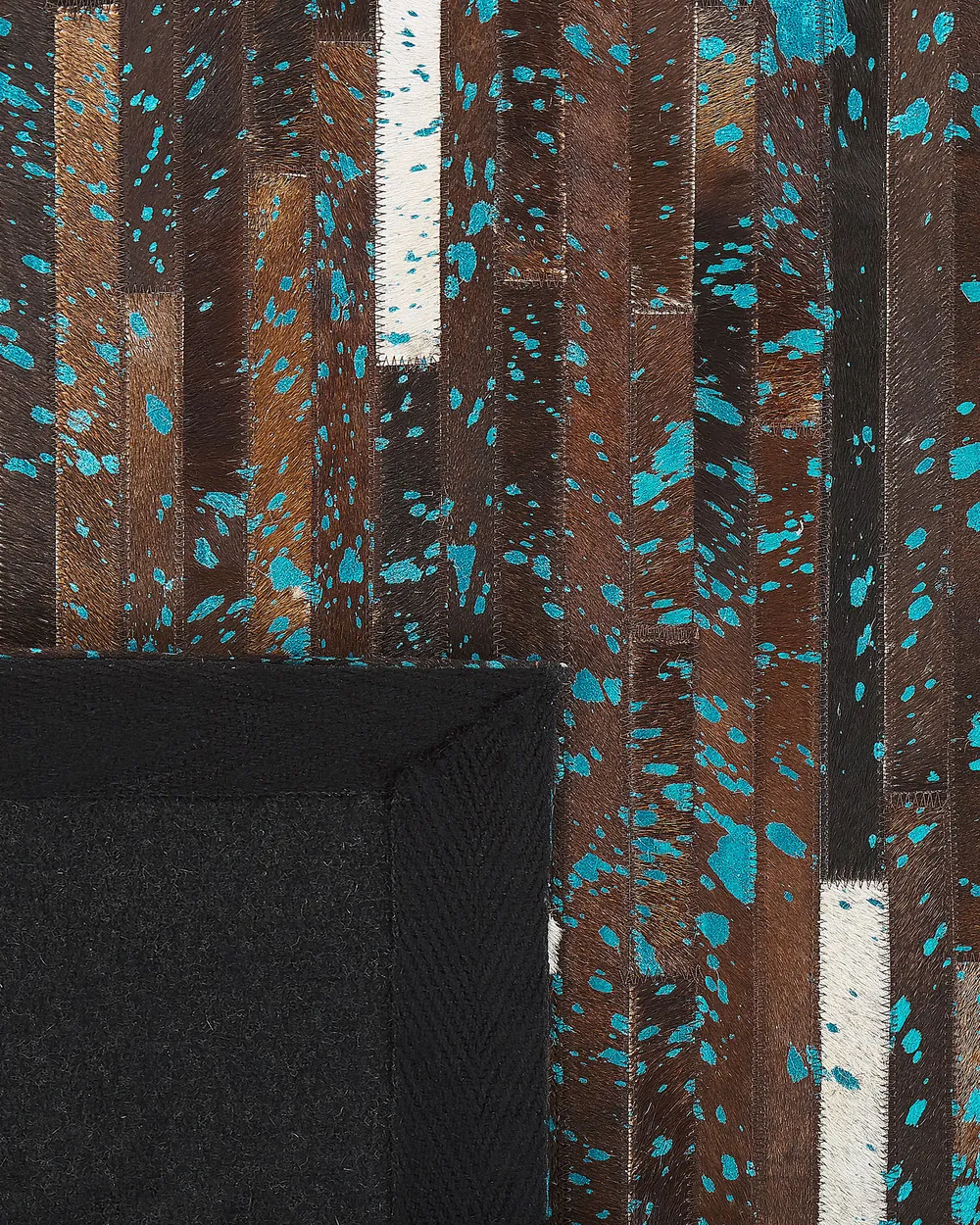 Rug KISIR Dark Brown 160 x 230 cm Leather_764723