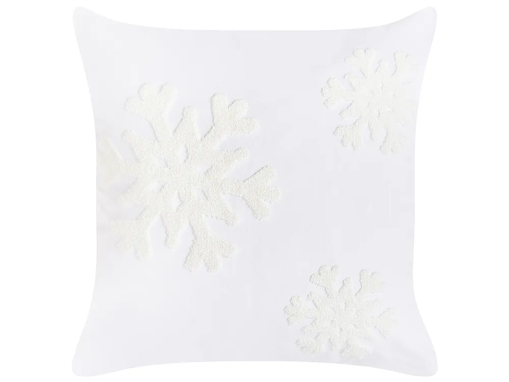 Set of 3 Decorative Cushions NORIN 45 x 45 cm White Christmas Motif_1164584