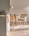 Esszimmerstuhl 2er Set AVA Holz Hellbraun / Taupe
