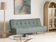 Sofa Bed 3 Seater ALSTEN Fabric Green_1003774