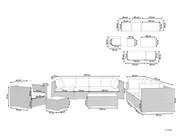 Garden Lounge Set with Table 8 Seater MAESTRO Modular PE Rattan Taupe_765453