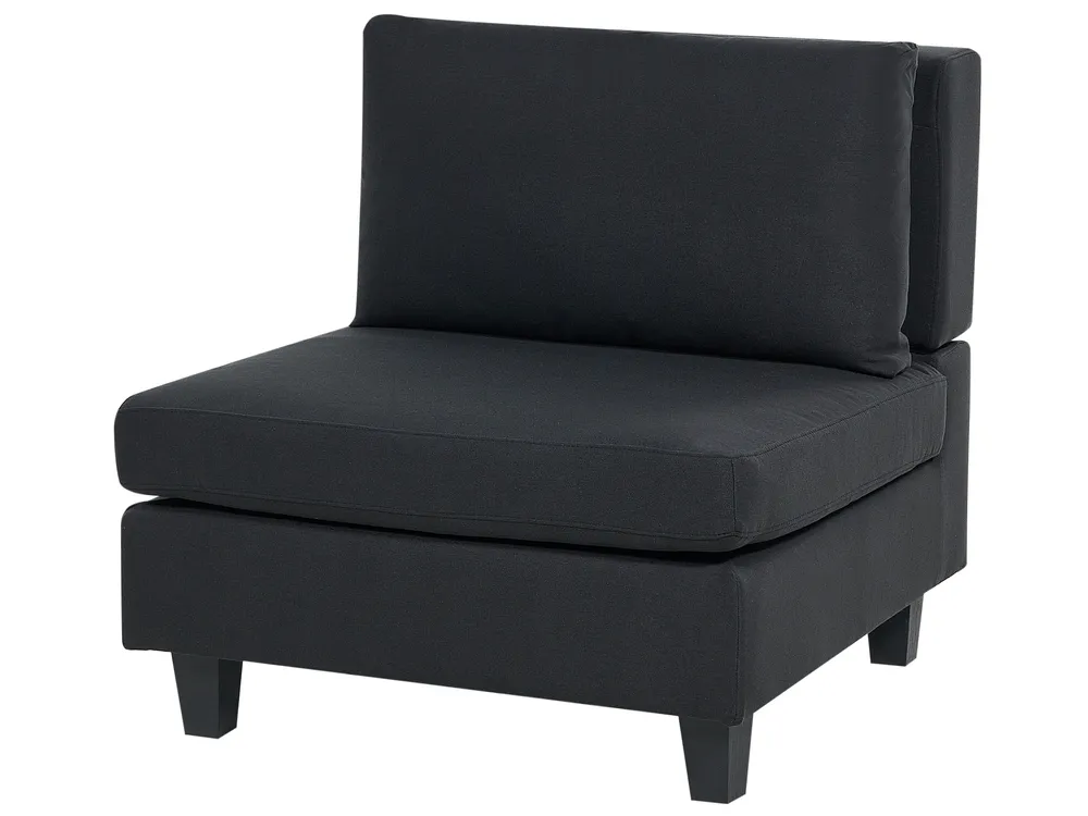 U-förmiges Modulsofa 5-Sitzer UNSTAD Stoff Schwarz_893508