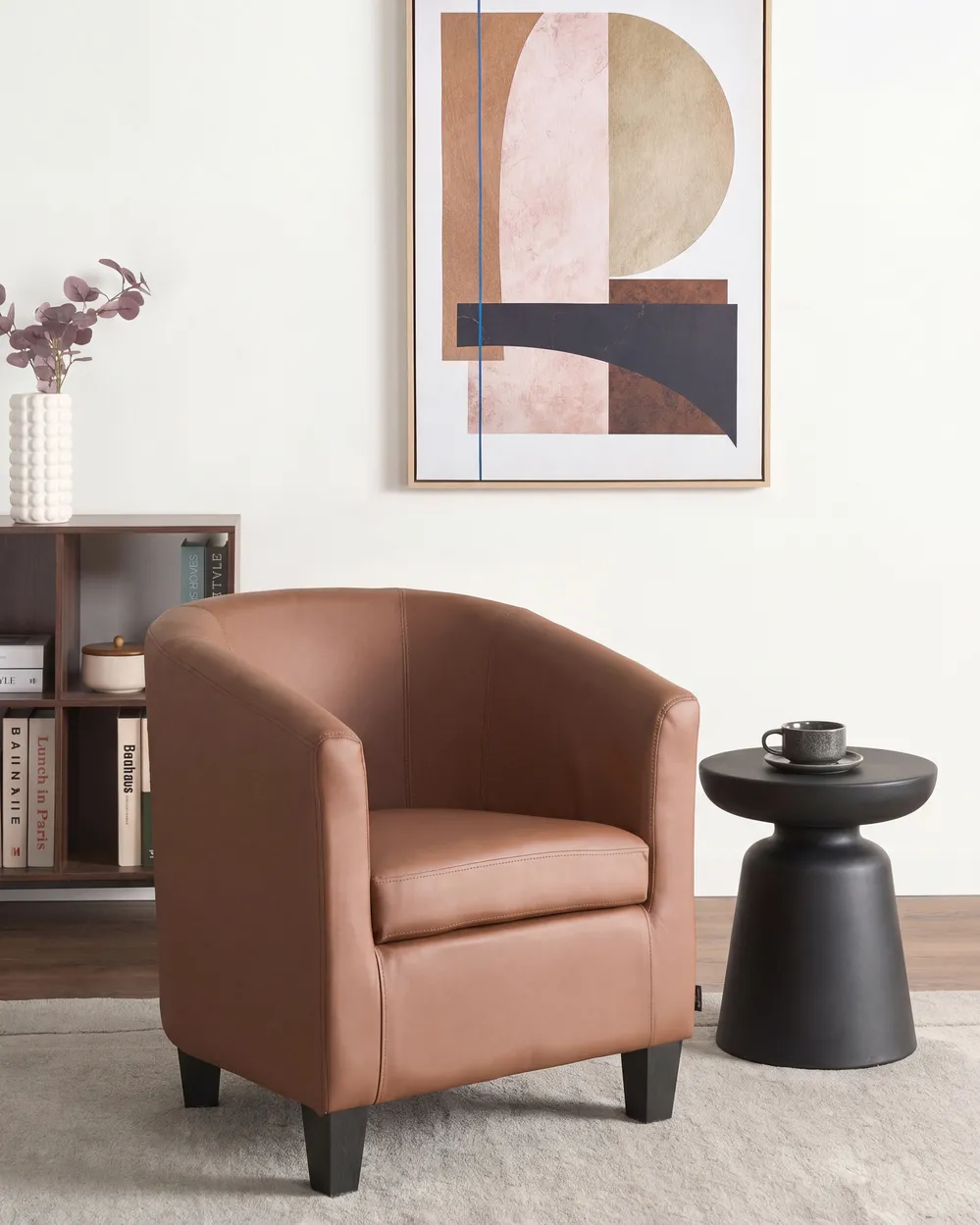 Sessel BORWICK Kunstleder Braun