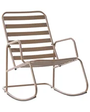 Garten-Schaukelstuhl TURI Metall Taupe_1020853