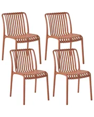 Gartenstuhl 4er Set ARICCIA Hellrot_1051387