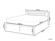 Postelja Kovina CUSSET 120 x 200 cm Črna_1026482