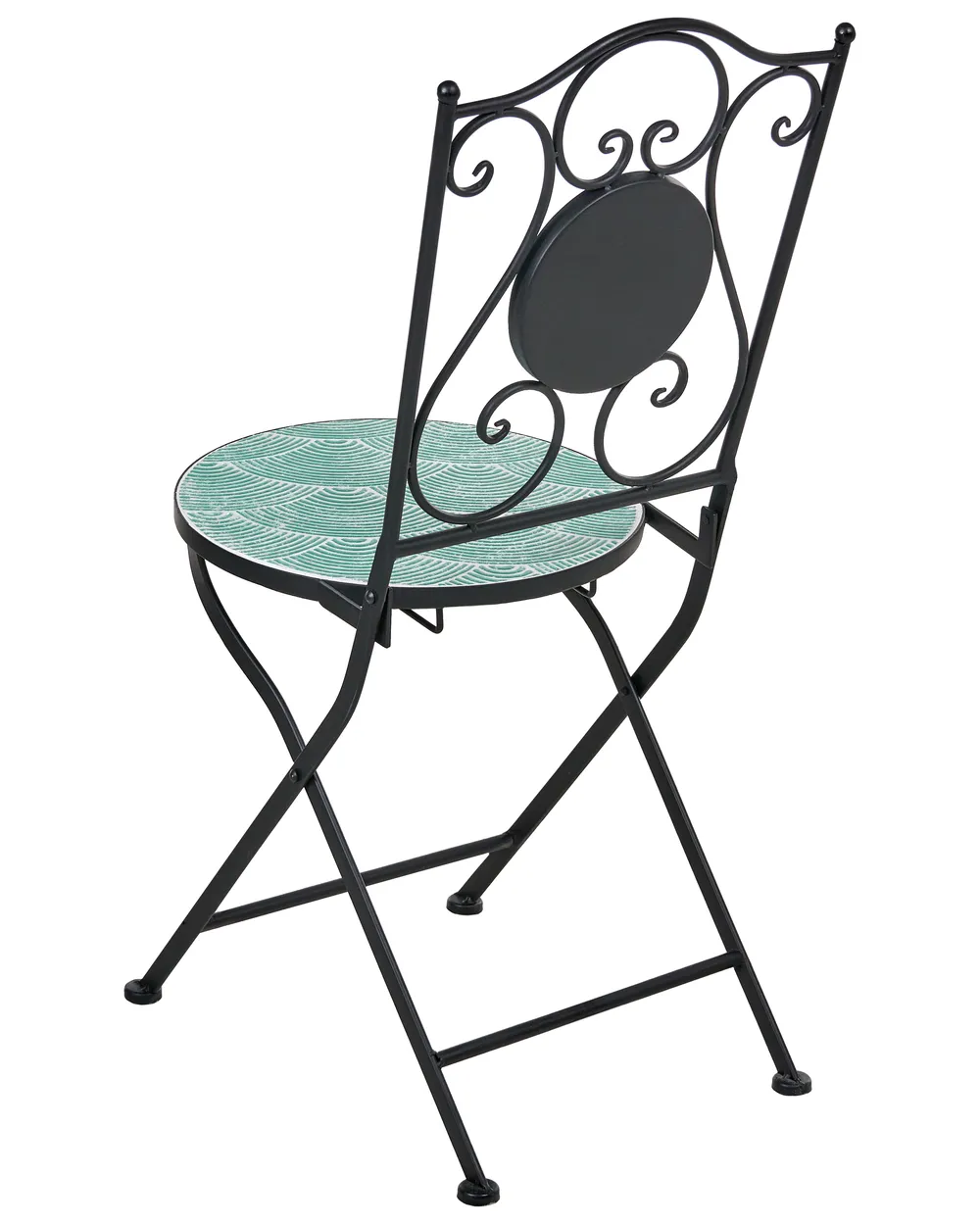 Set of 2 Garden Chairs ANAPO Folding Metal Black_1021764