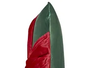 Set of 2 Decorative Cushions MARSHMALLOW 45 x 45 cm Velvet Red Green Christmas Motif_946843