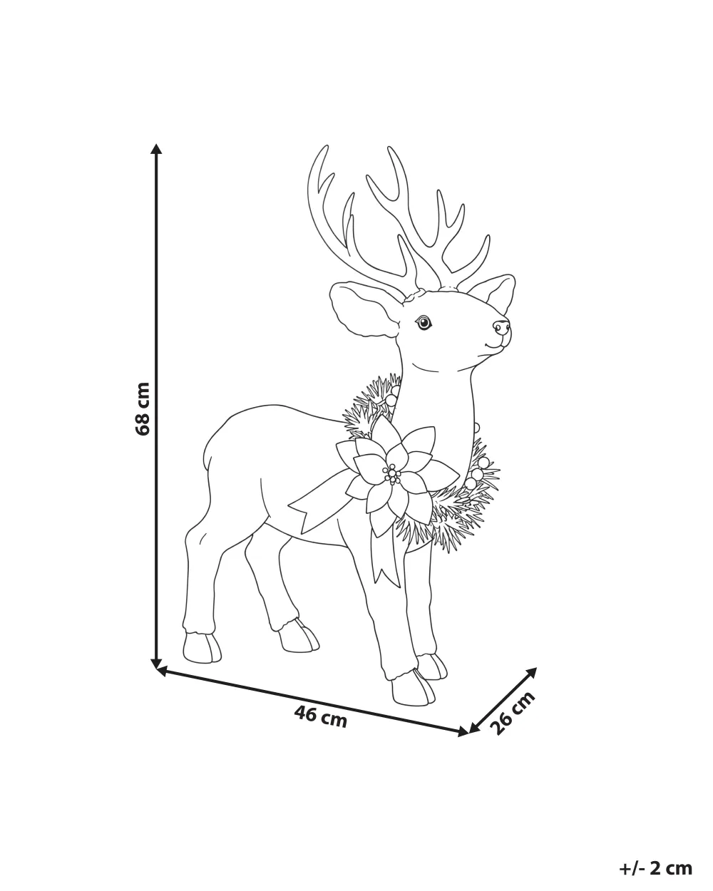 Božićna dekoracija JANAKKALA 68 cm Subota Bijeli_1172476