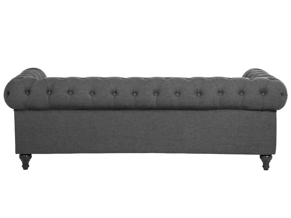 Sofa 3 Seater CHESTERFIELD Fabric Grey_675359
