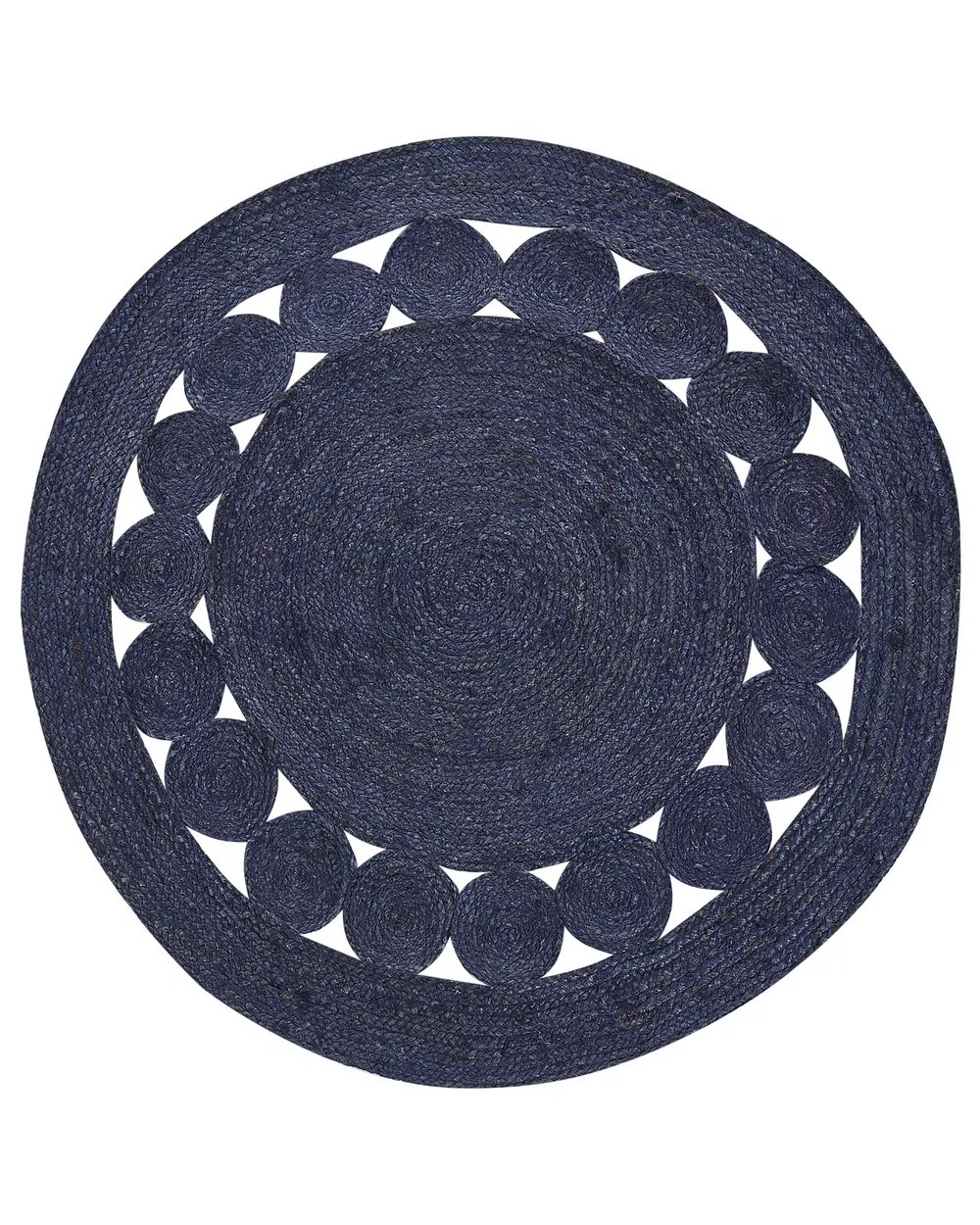 Rug KOYUNLU Dark Blue ø 120 cm Jute