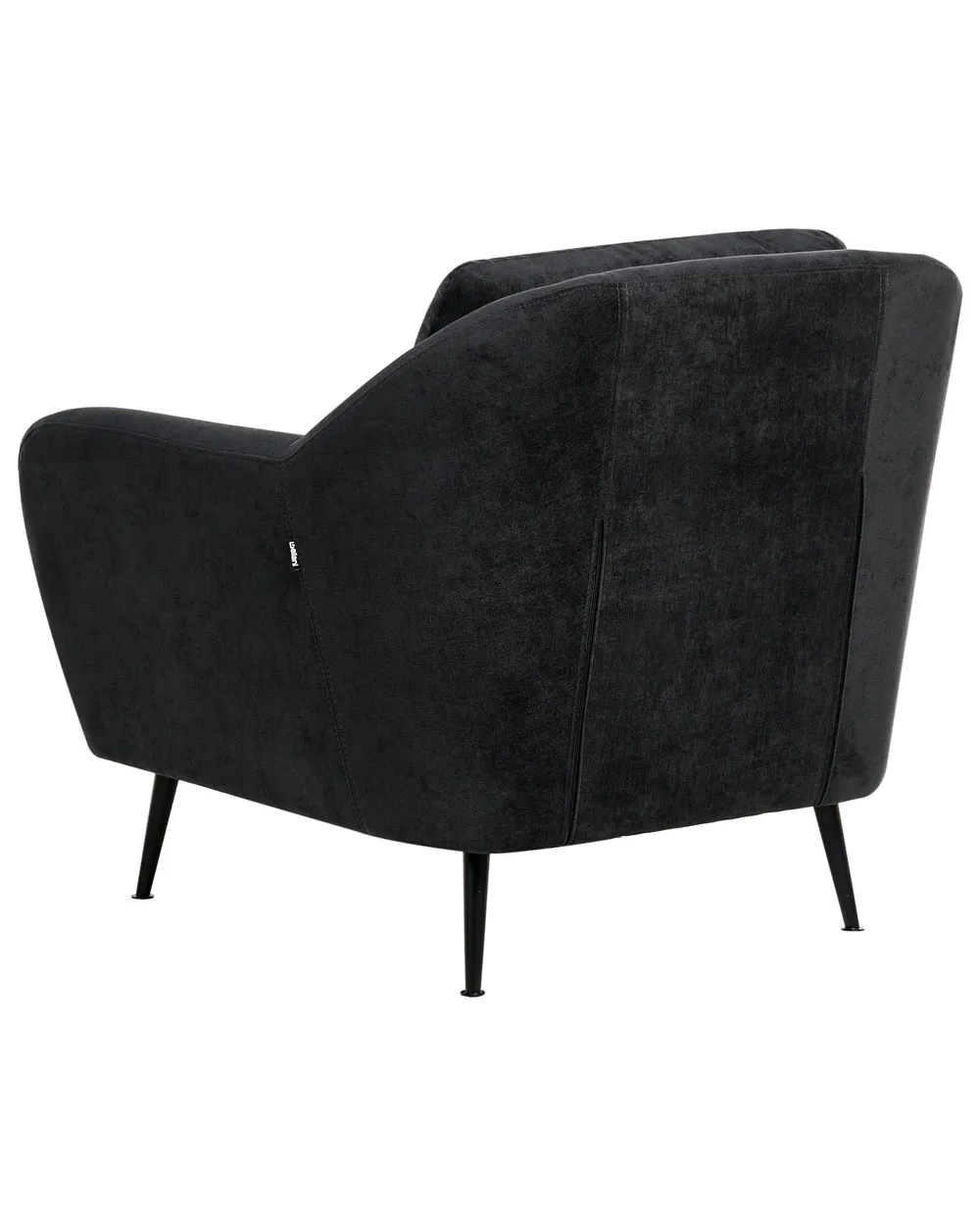 Sofa Set 3-Sitzer EIBY Chenillegewebe Schwarz_1004393