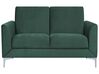 Sofa 2-Sitzer FENES Samtstoff Dunkelgrün