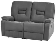 Sofa Set manuell verstellbar 4-Sitzer BERGEN Stoff Graphitgrau_1064707