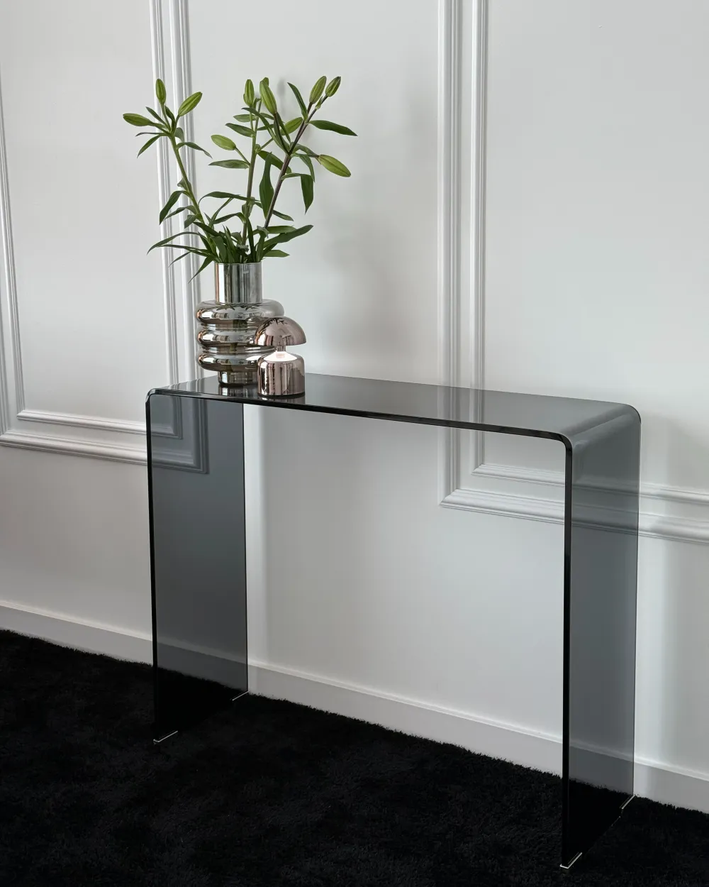Konsolentisch KENDALL Sicherheitsglas Schwarz