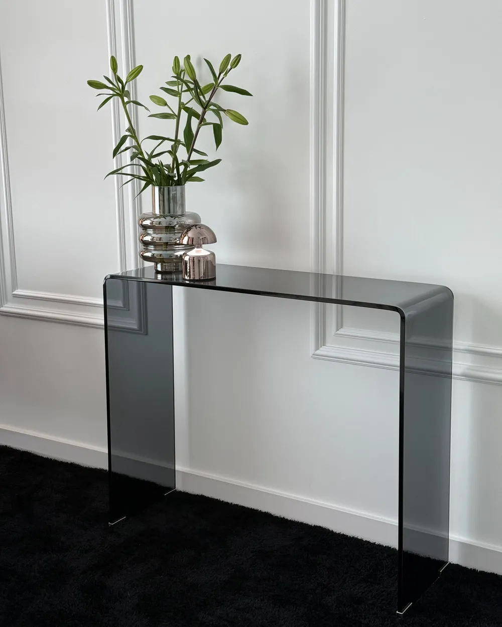 Konsolentisch KENDALL Sicherheitsglas Schwarz