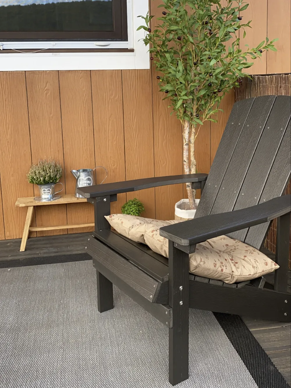 Gartenstuhl ADIRONDACK Dunkelgrau_812839