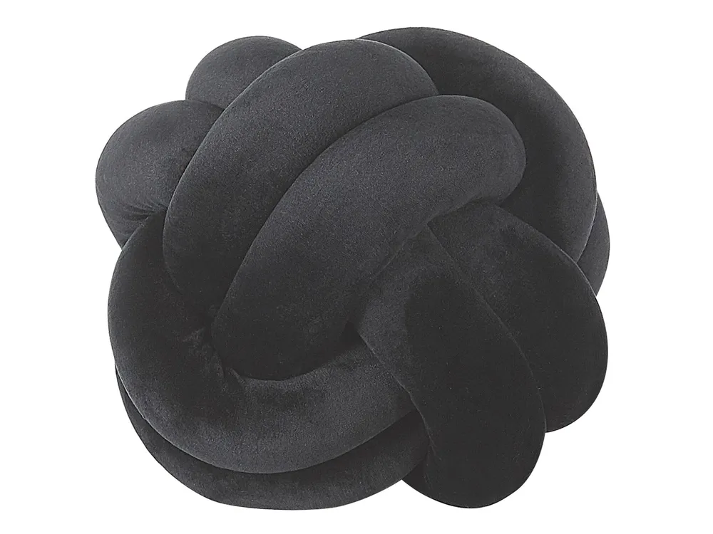 Dekokissen MALNI 20 x 20 cm Samtstoff Schwarz Ohne Muster