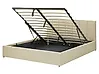 Bett mit Stauraum DREUX Stoff Beige 160 x 200 cm