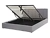 Bett mit Stauraum DREUX Stoff Hellgrau 140 x 200 cm